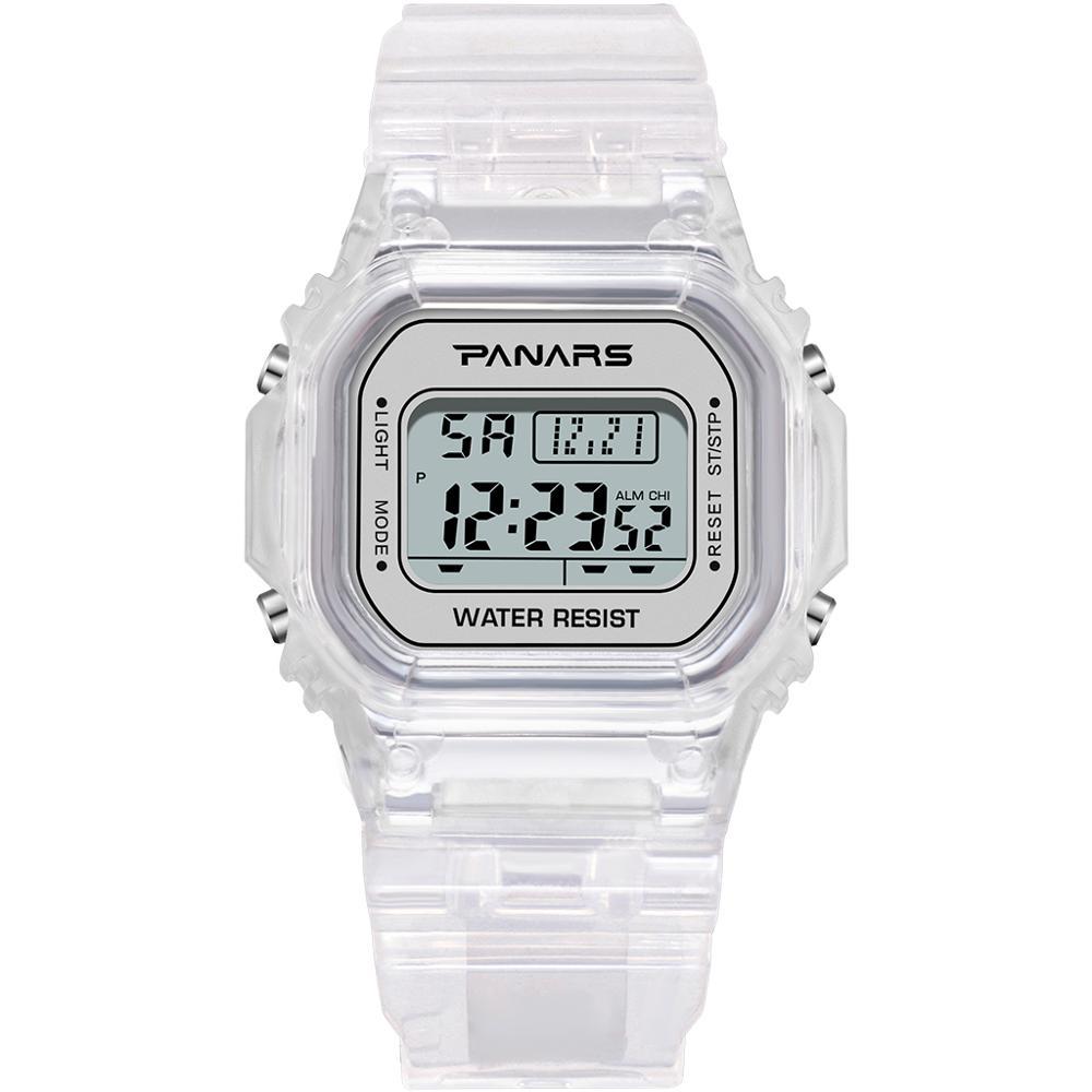 Luxury Transparent Square Sports Watches For Men And Women-FunkyTradition