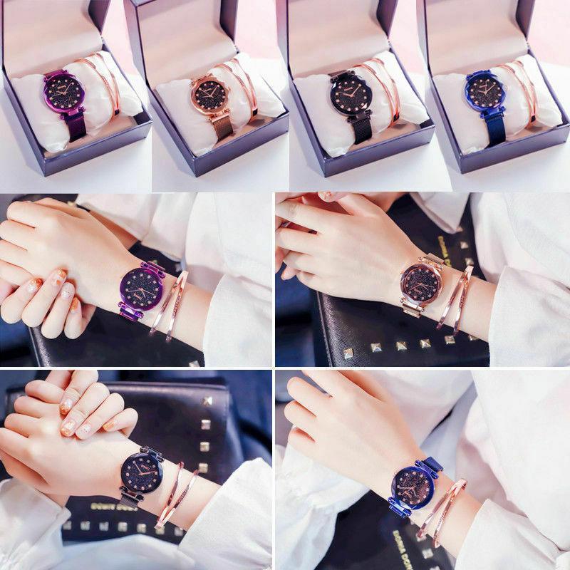 Starry Sky Watch Waterproof Magnet Strap Stainless Steel Women Watch-FunkyTradition
