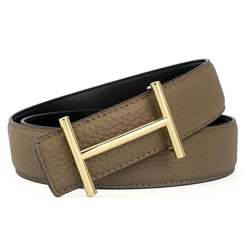 Stylish H-Pattern Leather Strap Belt For Men-FunkyTradition