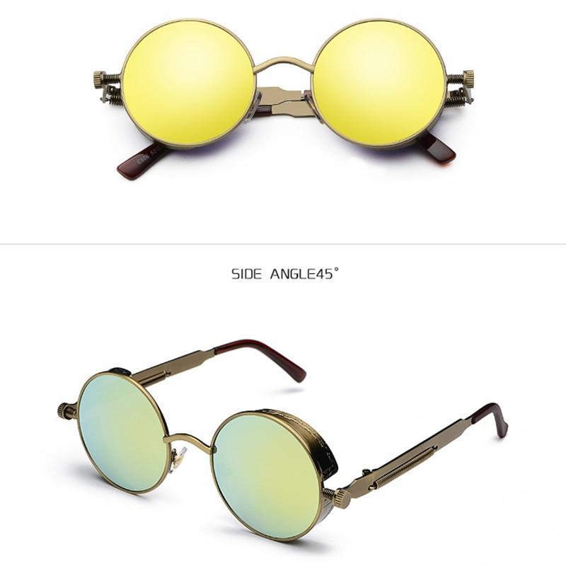 New Metal Alloy Round Sunglasses For Men And Women- FunkyTradition