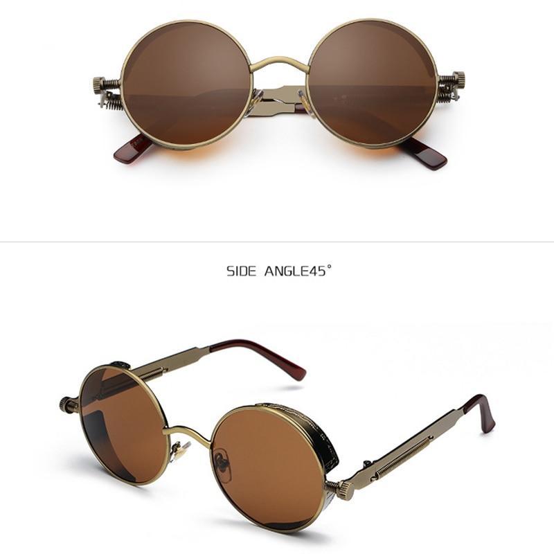 New Metal Alloy Round Sunglasses For Men And Women- FunkyTradition