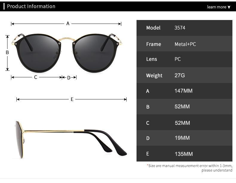 Stylish Rimless Cool Round Sunglasses For Men And Women -FunkyTradition