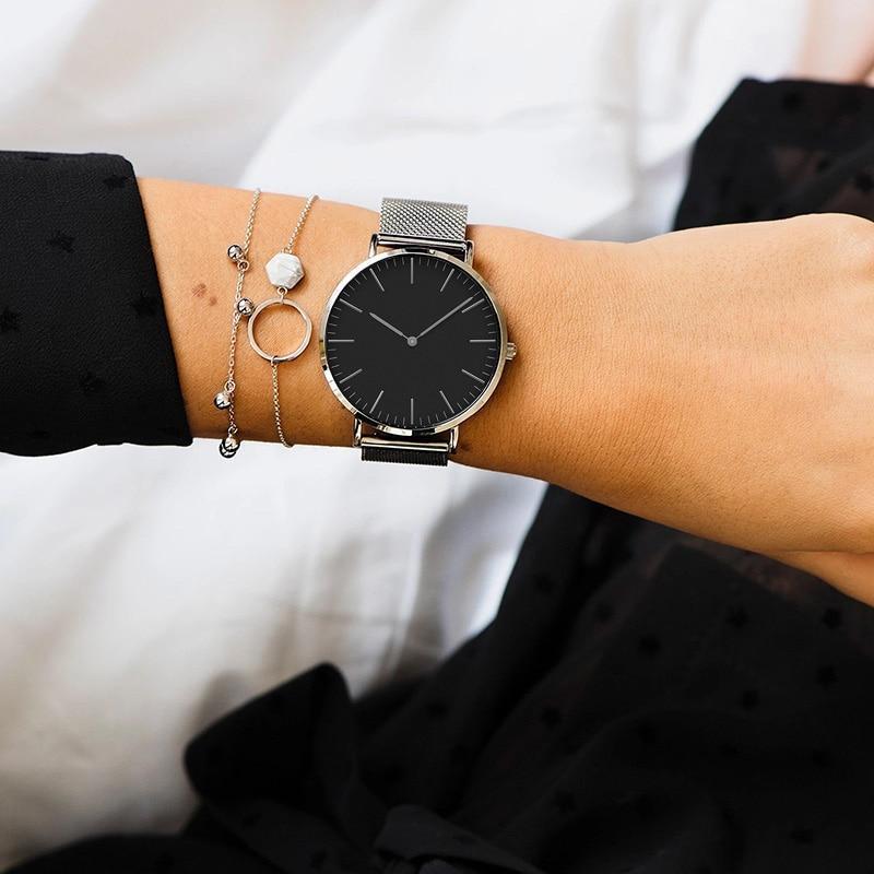 Stylish Ultra Thin Stainless Steel Mesh Belt Quartz Wrist Watch For Men And Women-FunkyTradition