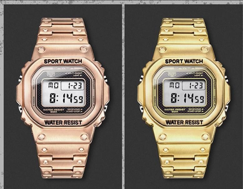 Luxury Edition Metal Square Sports Watch For Men And Women-FunkyTradition