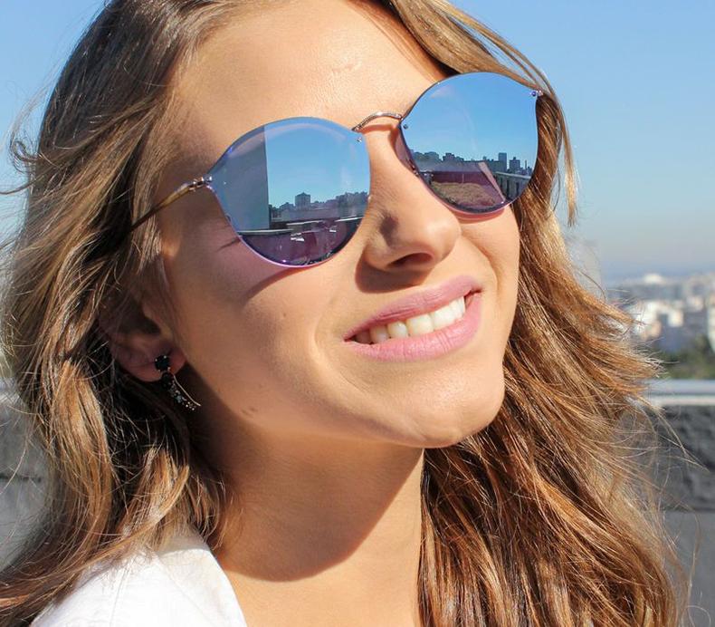 Stylish Rimless Cool Round Sunglasses For Men And Women -FunkyTradition