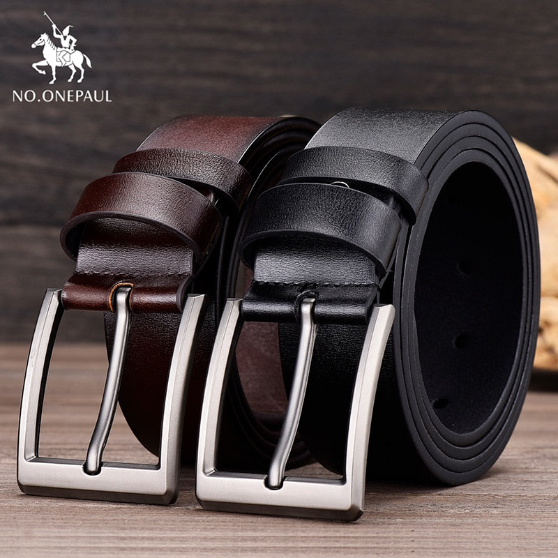 Premium Quality Pin Buckle Genuine Leather Belt For Men in Color Variant- FunkyTradition