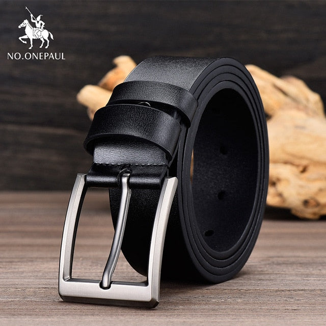 Premium Quality Pin Buckle Genuine Leather Belt For Men in Color Variant- FunkyTradition