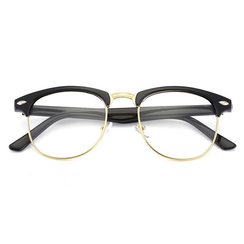 Retro Fashion Metal Half Frame Glasses Frame Woman Men Reading Glass - FunkyTradition