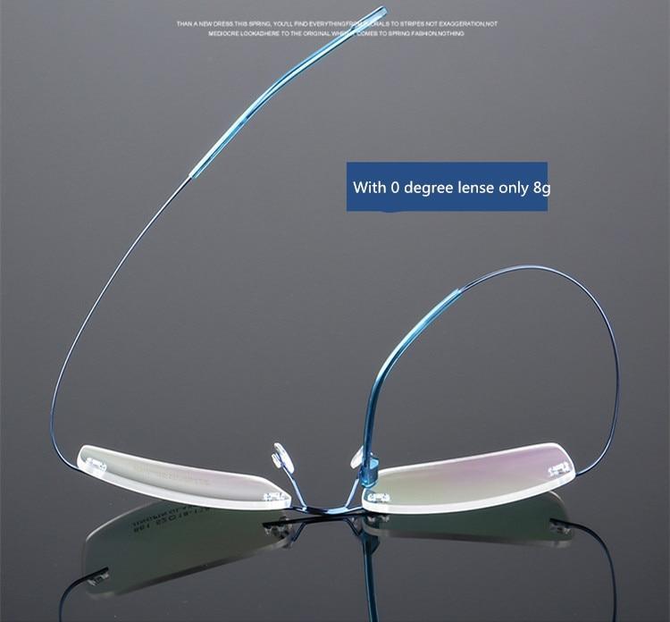 Rimless Titanium Glasses Frames Men Flexible Optical Frame Retro Glasses - FunkyTradition