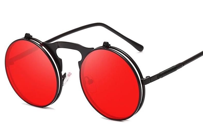 Round Metal Mirror Sunglasses For Men And Women-FunkyTradition