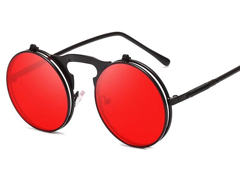 Stylish Round Metal Mirror Sunglasses For Men And Women-FunkyTradition