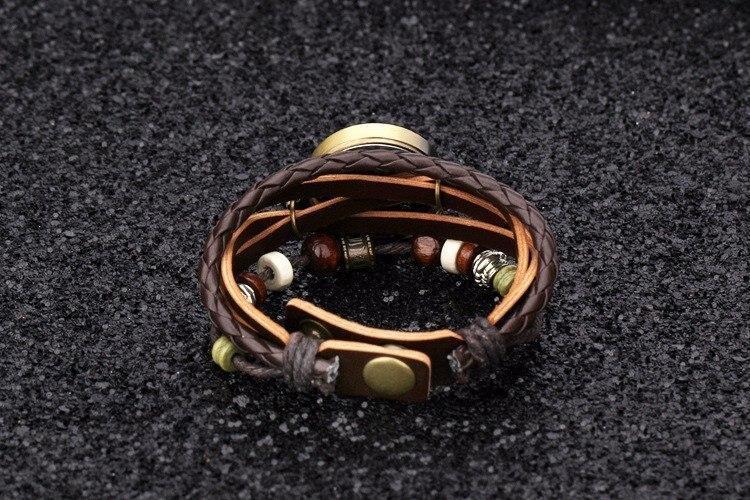 Women Luxury Leather Ladies Wrist Watch With Vintage Bracelet -FunkyTradition