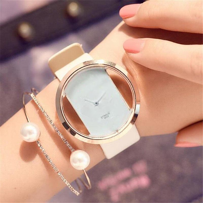 Women Branded Luxury Leather Quartz Antique Stylish Round Dial Watch-FunkyTradition