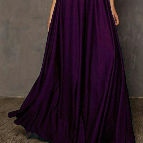 Striking Purple Tapeta Silk Floor Length Dress Gown-FunkyTradition