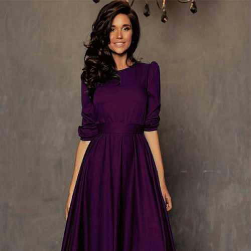 Striking Purple Tapeta Silk Floor Length Dress Gown-FunkyTradition