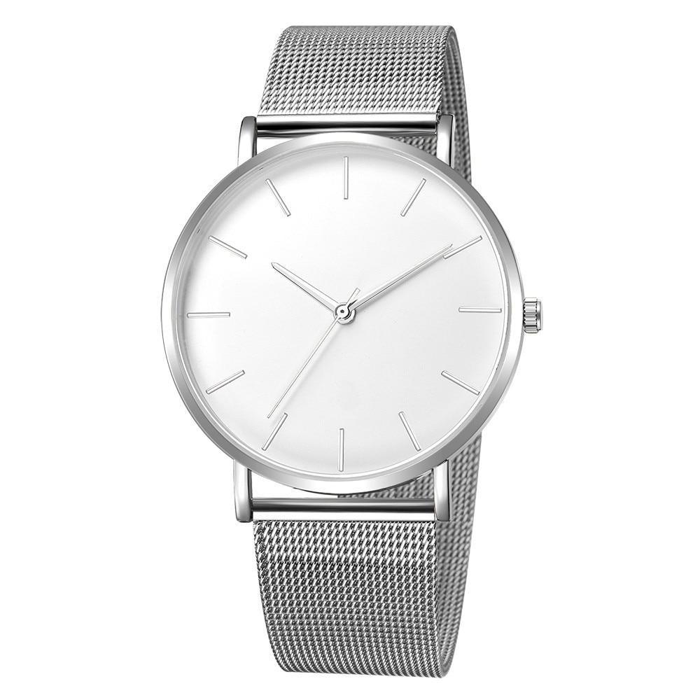 Stylish Unisex Watch Mesh Stainless Steel Bracelet Casual Wrist Watch -FunkyTradition