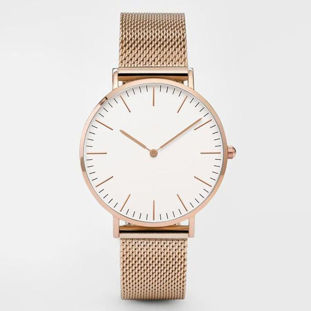 Stylish Ultra Thin Stainless Steel Mesh Belt Quartz Wrist Watch For Men And Women-FunkyTradition