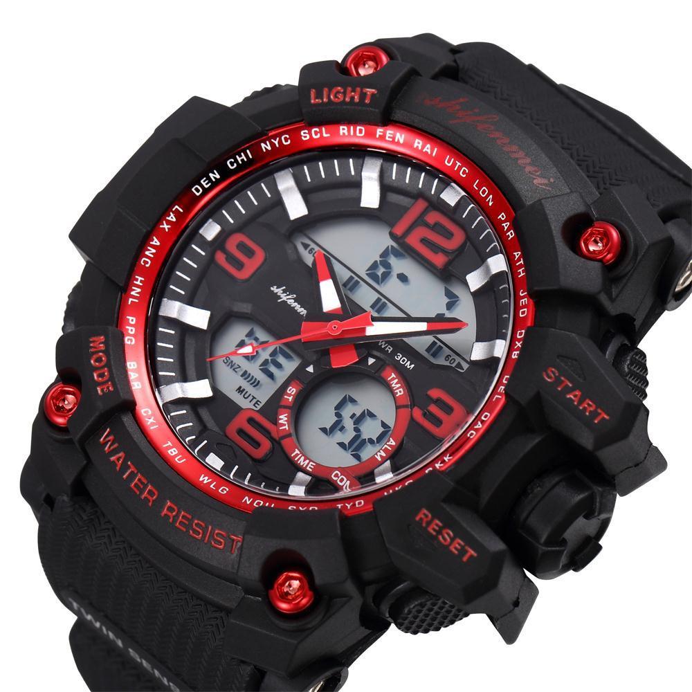New Stylish Men's Double Core LED Luminescent Multi-Function Sport Watch For Men And Women-FunkyTradition