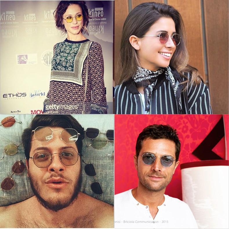 Stylish Polygon Clear Lens Sunglasses For Men And Women -FunkyTradition