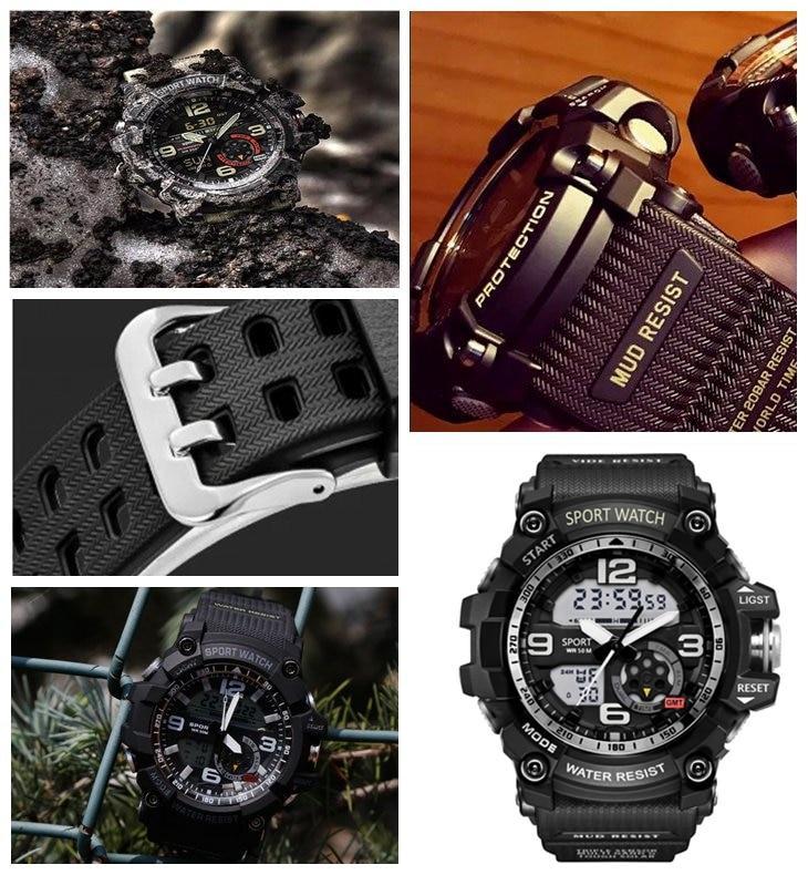 New Stylish Water Resistant Analog Plus Digital Sports Watches For Men And Women-FunkyTradition