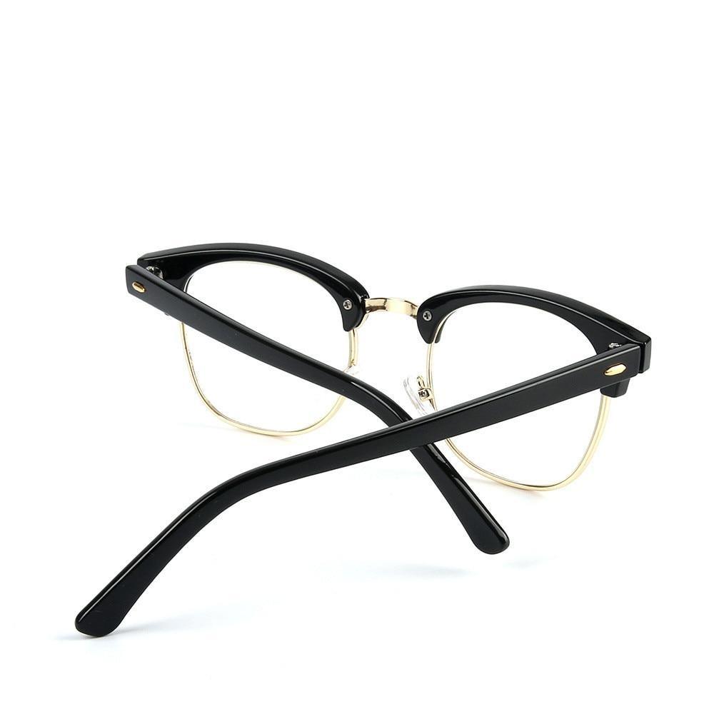Retro Fashion Metal Half Frame Glasses Frame Woman Men Reading Glass - FunkyTradition