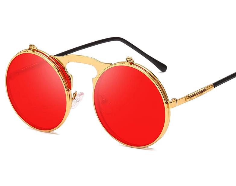 Stylish Round Metal Mirror Sunglasses For Men And Women-FunkyTradition