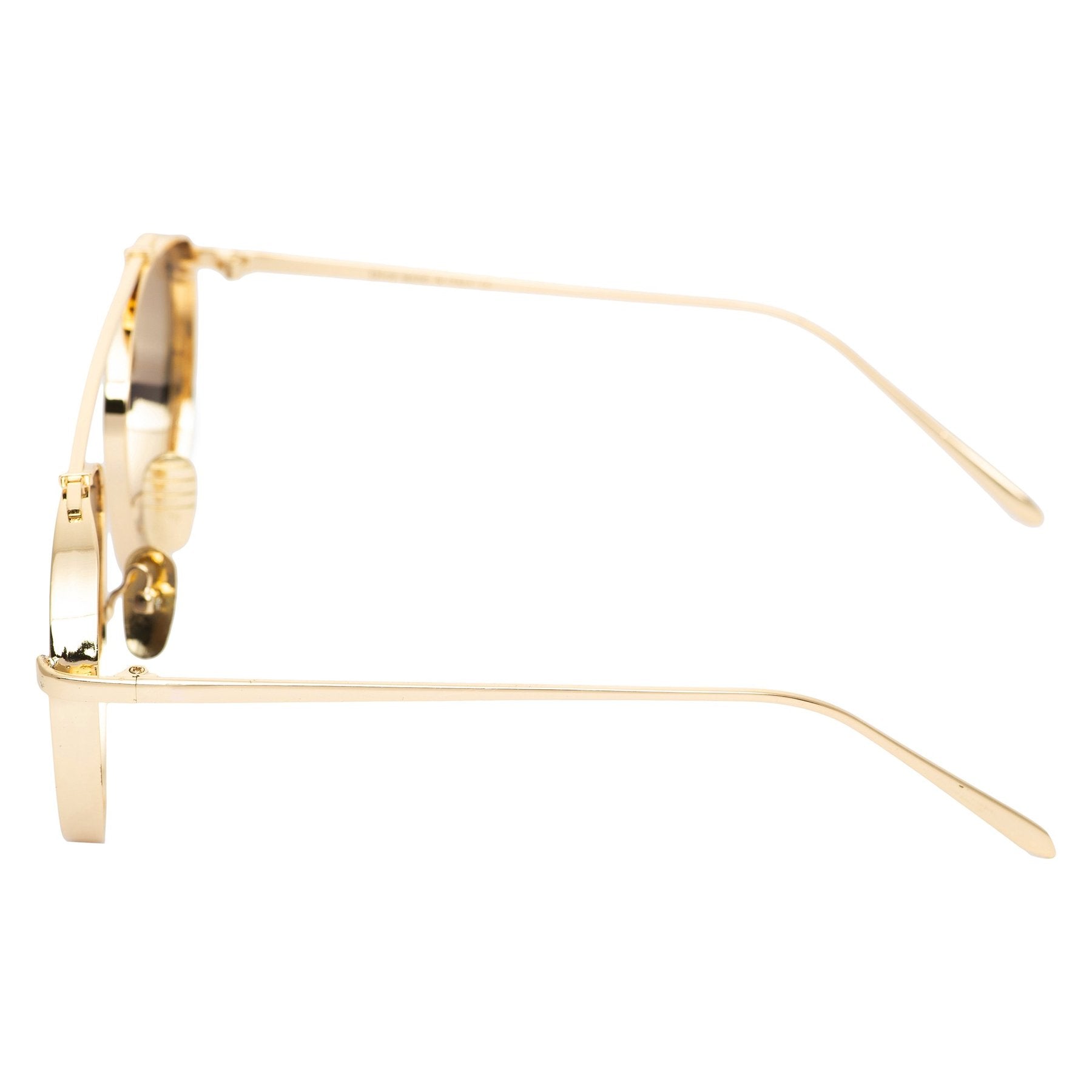 Round Aqua Blue And Gold Sunglasses For Men And Women-FunkyTradition