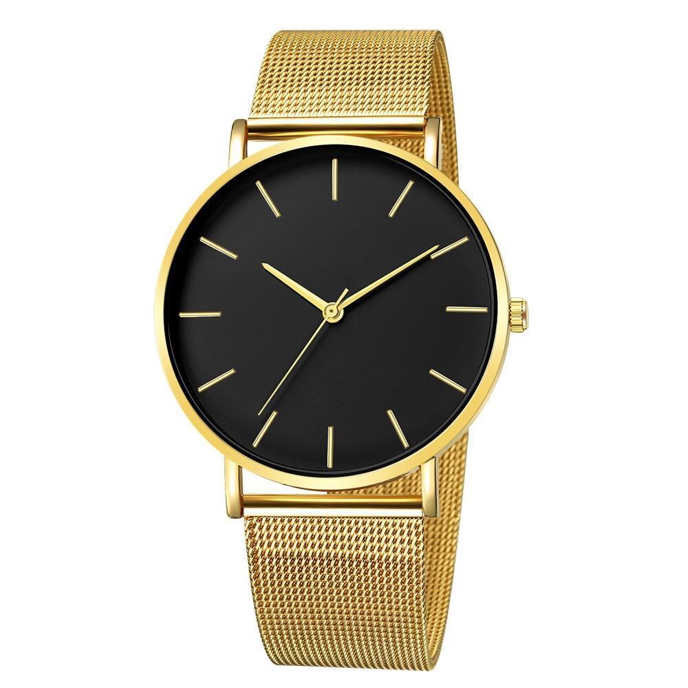 Stylish Unisex Watch Mesh Stainless Steel Bracelet Casual Wrist Watch -FunkyTradition