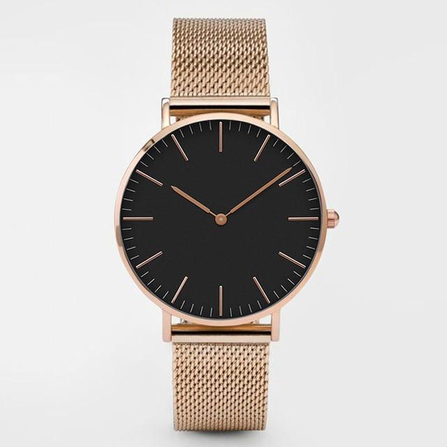 Stylish Ultra Thin Stainless Steel Mesh Belt Quartz Wrist Watch For Men And Women-FunkyTradition