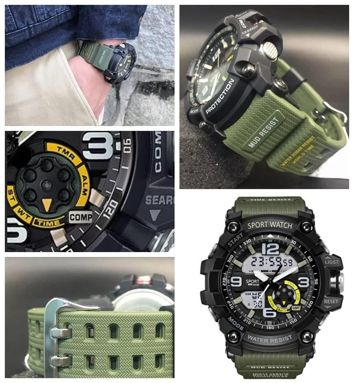 New Stylish Water Resistant Analog Plus Digital Sports Watches For Men And Women-FunkyTradition