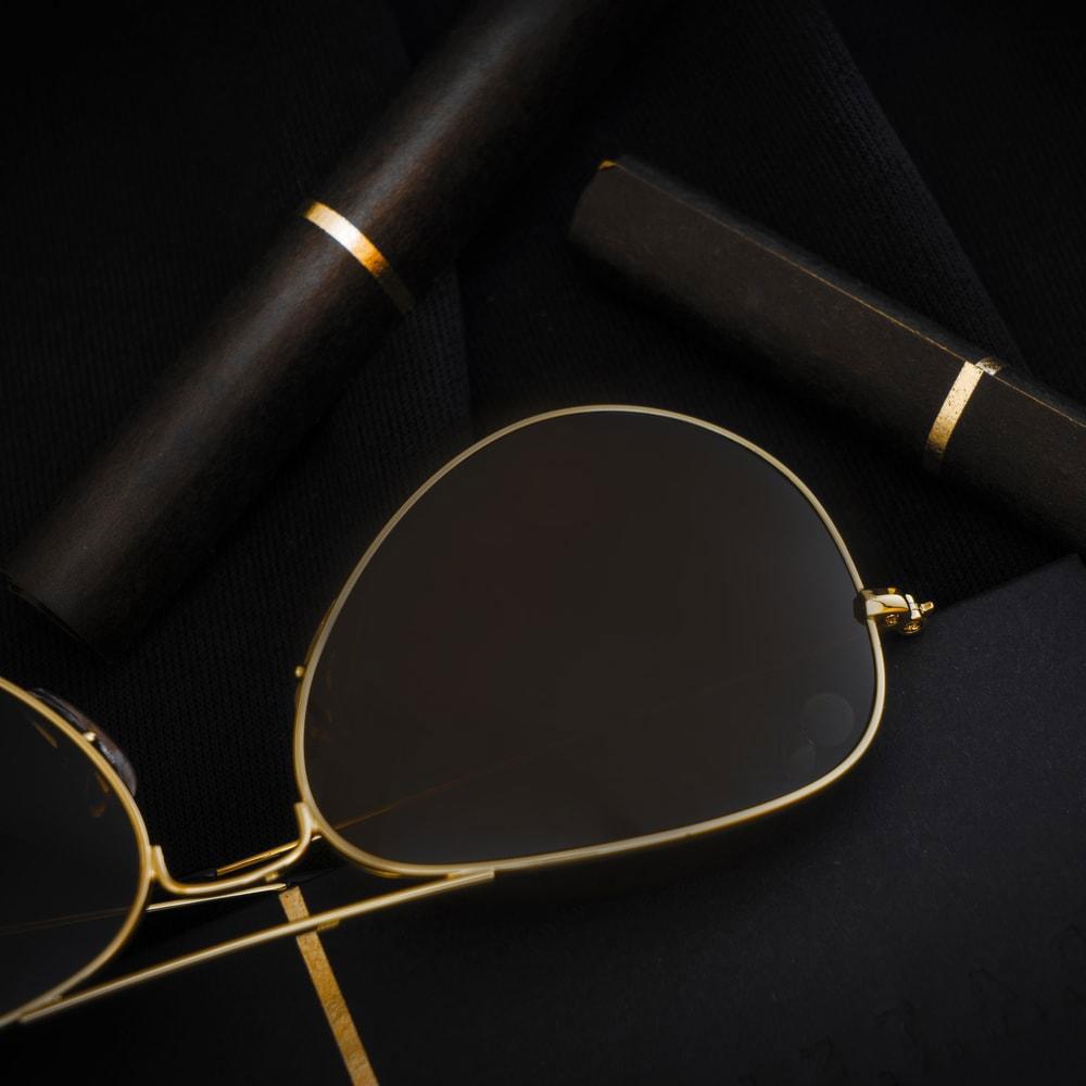 Stylish Brown and Gold Aviator Sunglasses For Men And Women-FunkyTradition