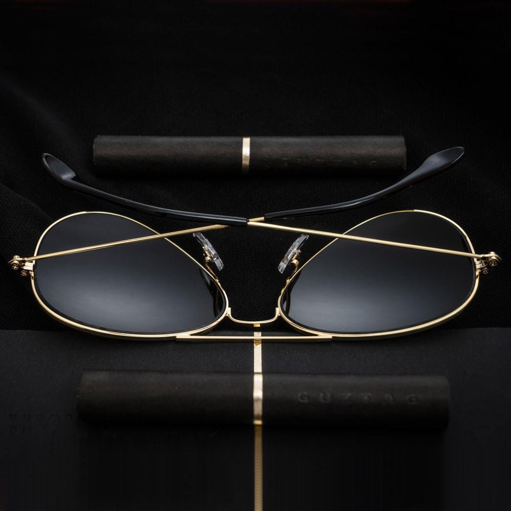 Stylish Brown and Gold Aviator Sunglasses For Men And Women-FunkyTradition