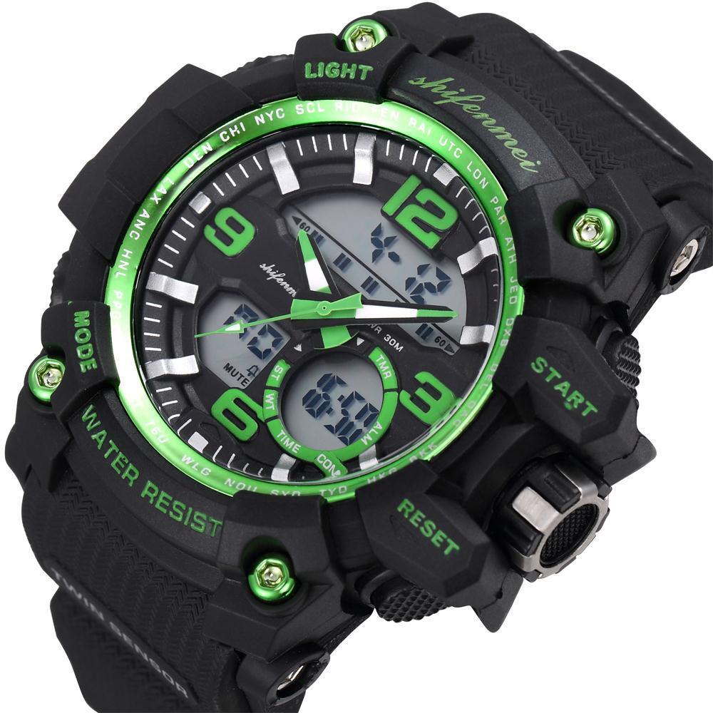 New Stylish Men's Double Core LED Luminescent Multi-Function Sport Watch For Men And Women-FunkyTradition