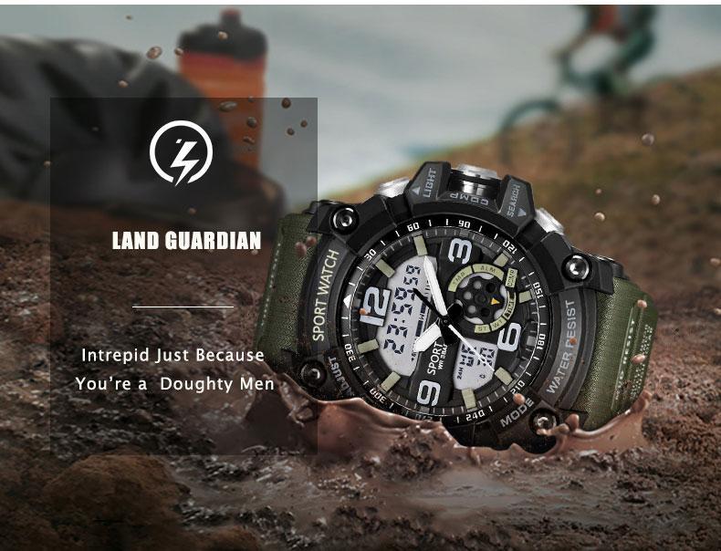 New Stylish Water Resistant Analog Plus Digital Sports Watches For Men And Women-FunkyTradition