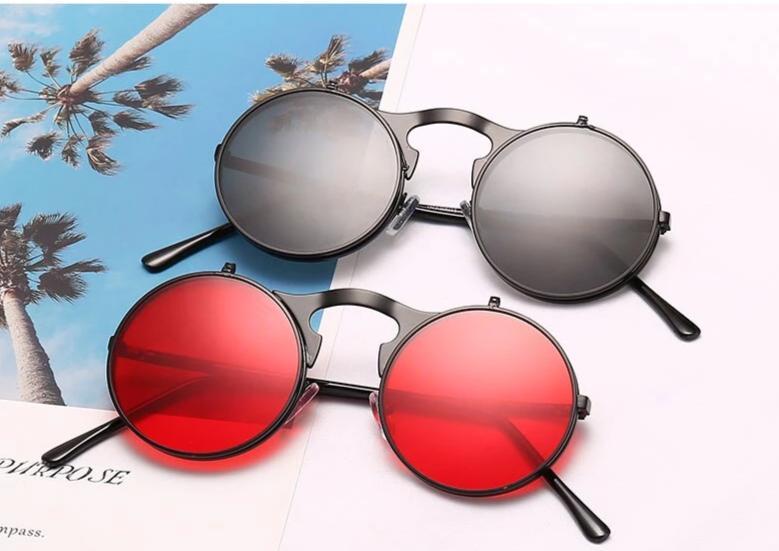Stylish Round Metal Mirror Sunglasses For Men And Women-FunkyTradition