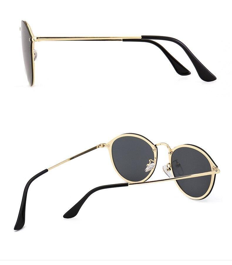 Stylish Rimless Cool Round Sunglasses For Men And Women -FunkyTradition