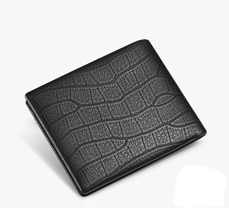 Stylish Genuine Leather Crocodile Bifold purse For Men-FunkyTradition