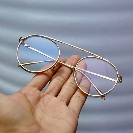 Round Gold Day Night Sunglasses For Men And Women-FunkyTradition