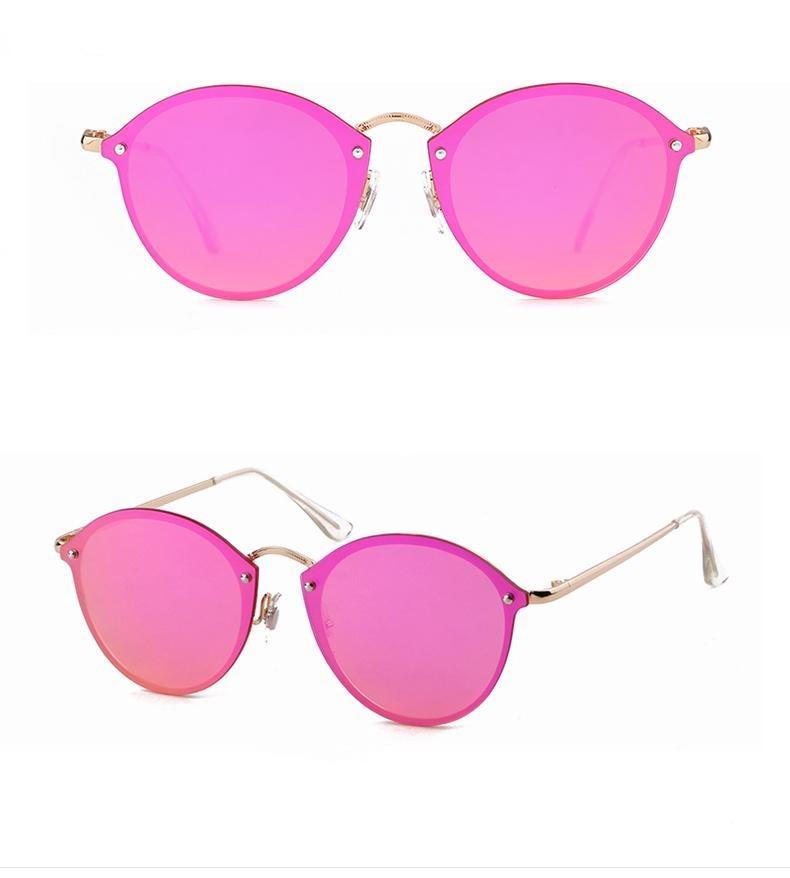 Stylish Rimless Cool Round Sunglasses For Men And Women -FunkyTradition