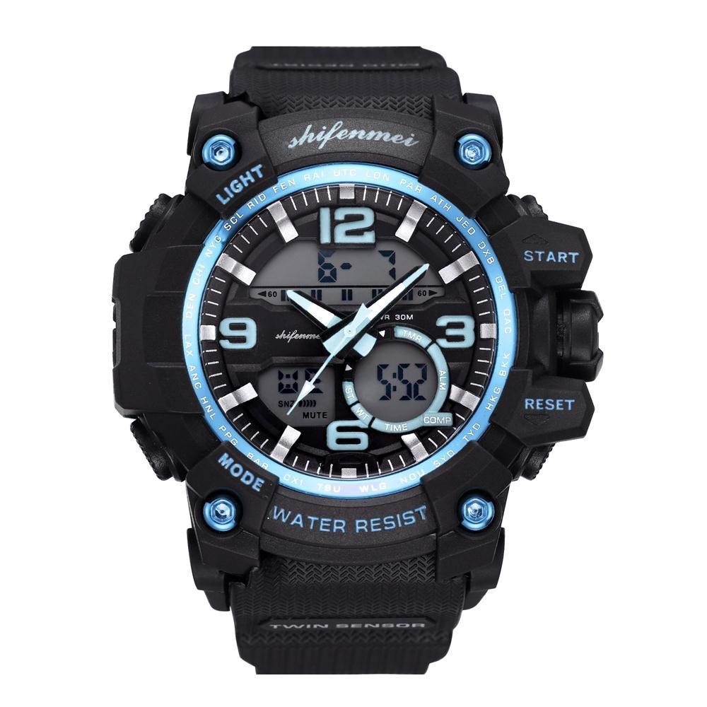 New Stylish Men's Double Core LED Luminescent Multi-Function Sport Watch For Men And Women-FunkyTradition