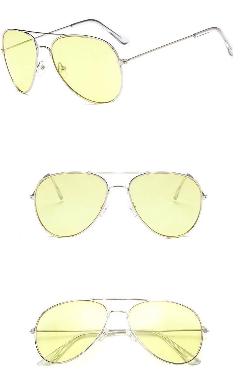 New Stylish Yellow Candy Aviator Sunglasses For Men And Women-FunkyTradition