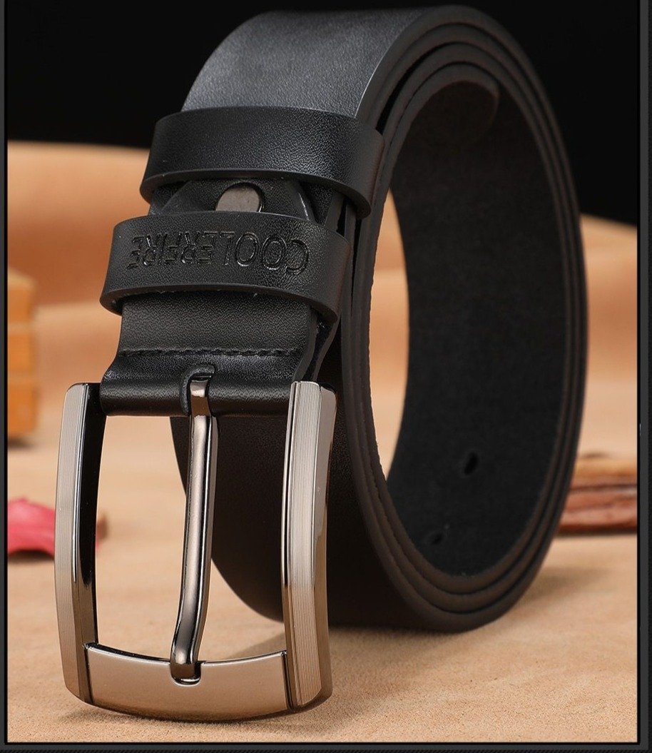 Trendy Sqaure Genuine Leather Needle Buckle Belt For Men-FunkyTradition