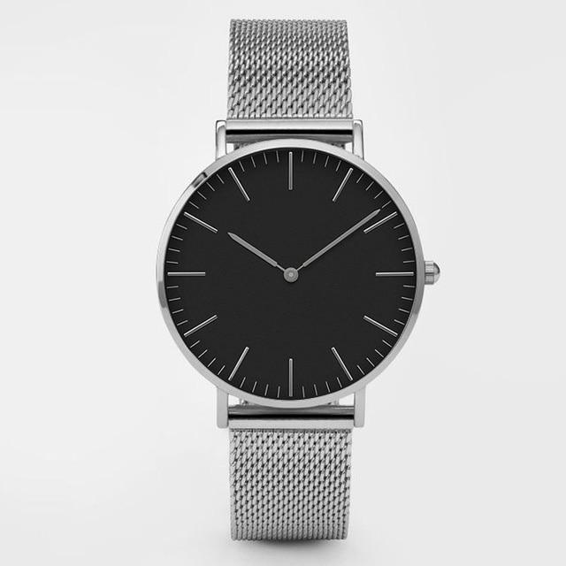 Stylish Ultra Thin Stainless Steel Mesh Belt Quartz Wrist Watch For Men And Women-FunkyTradition