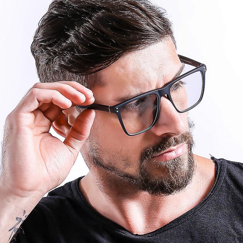 Oversized Square Frame Eyeglasses For Men - FunkyTradition