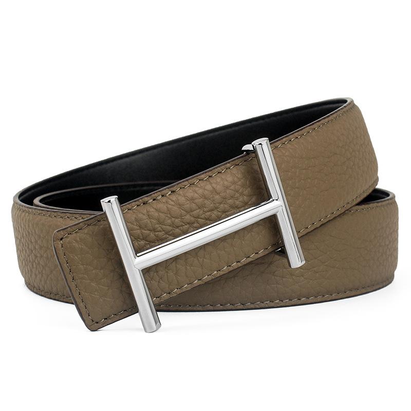 Stylish H-Pattern Leather Strap Belt For Men-FunkyTradition
