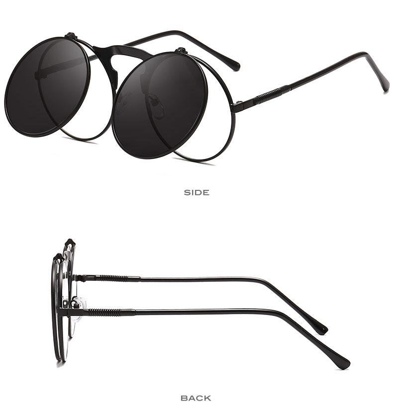 Stylish Round Metal Mirror Sunglasses For Men And Women-FunkyTradition