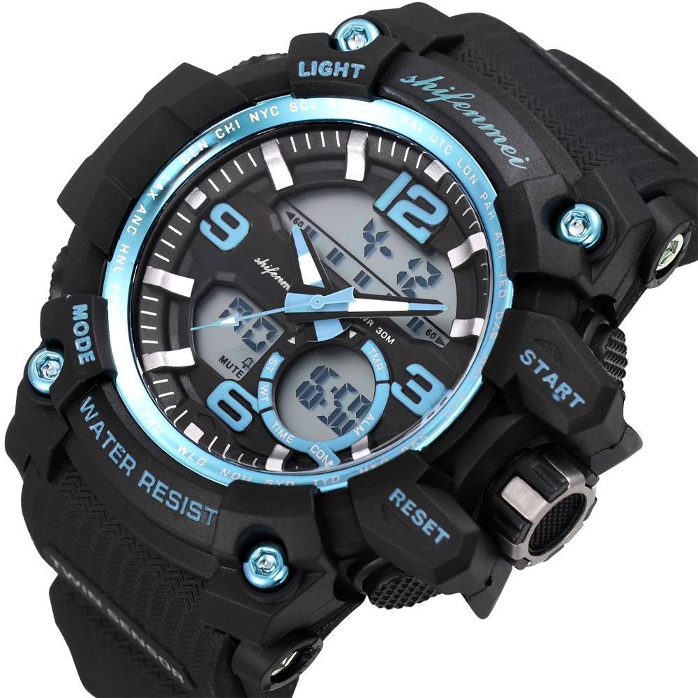 New Stylish Men's Double Core LED Luminescent Multi-Function Sport Watch For Men And Women-FunkyTradition