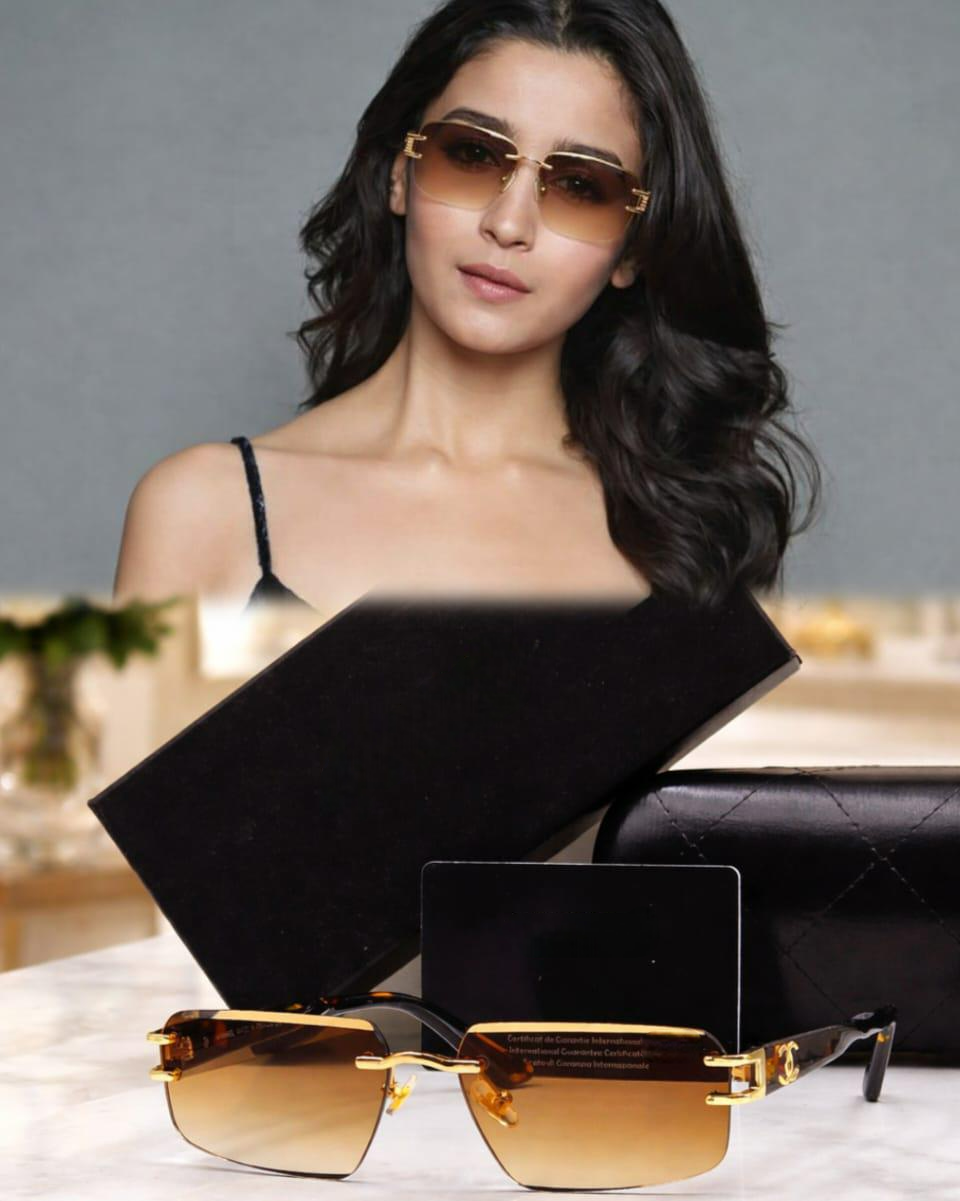 Alia Bhatt inspired rimless gradient sunglasses for women