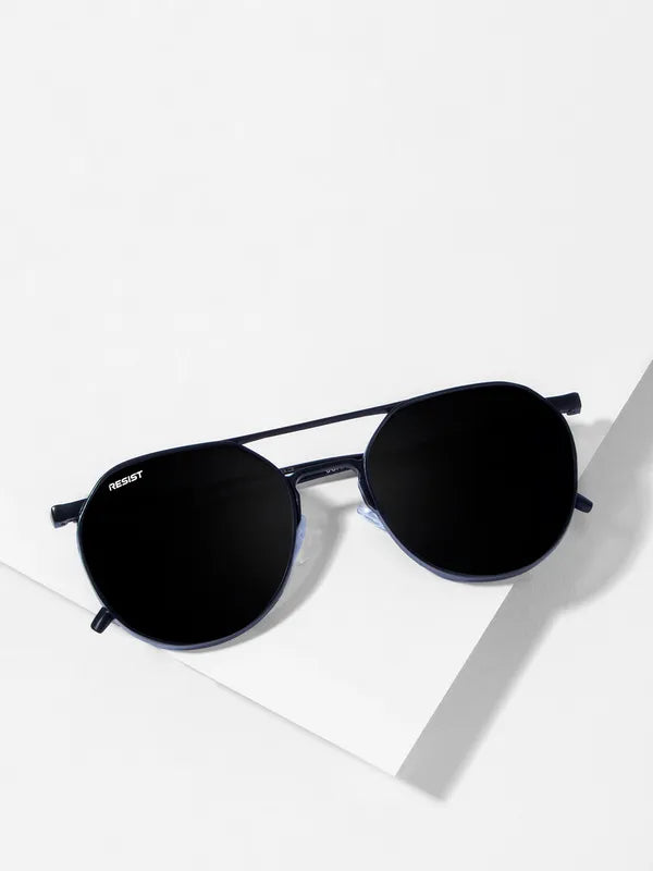 Attractive UV Protected Metal Black Round Sunglasses For Men & Women- FunkyTradition