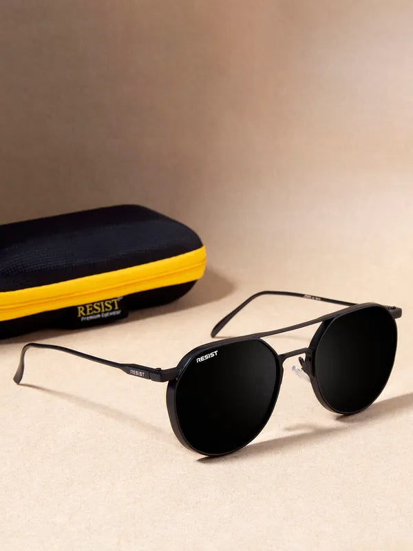 Attractive UV Protected Metal Black Round Sunglasses For Men & Women- FunkyTradition